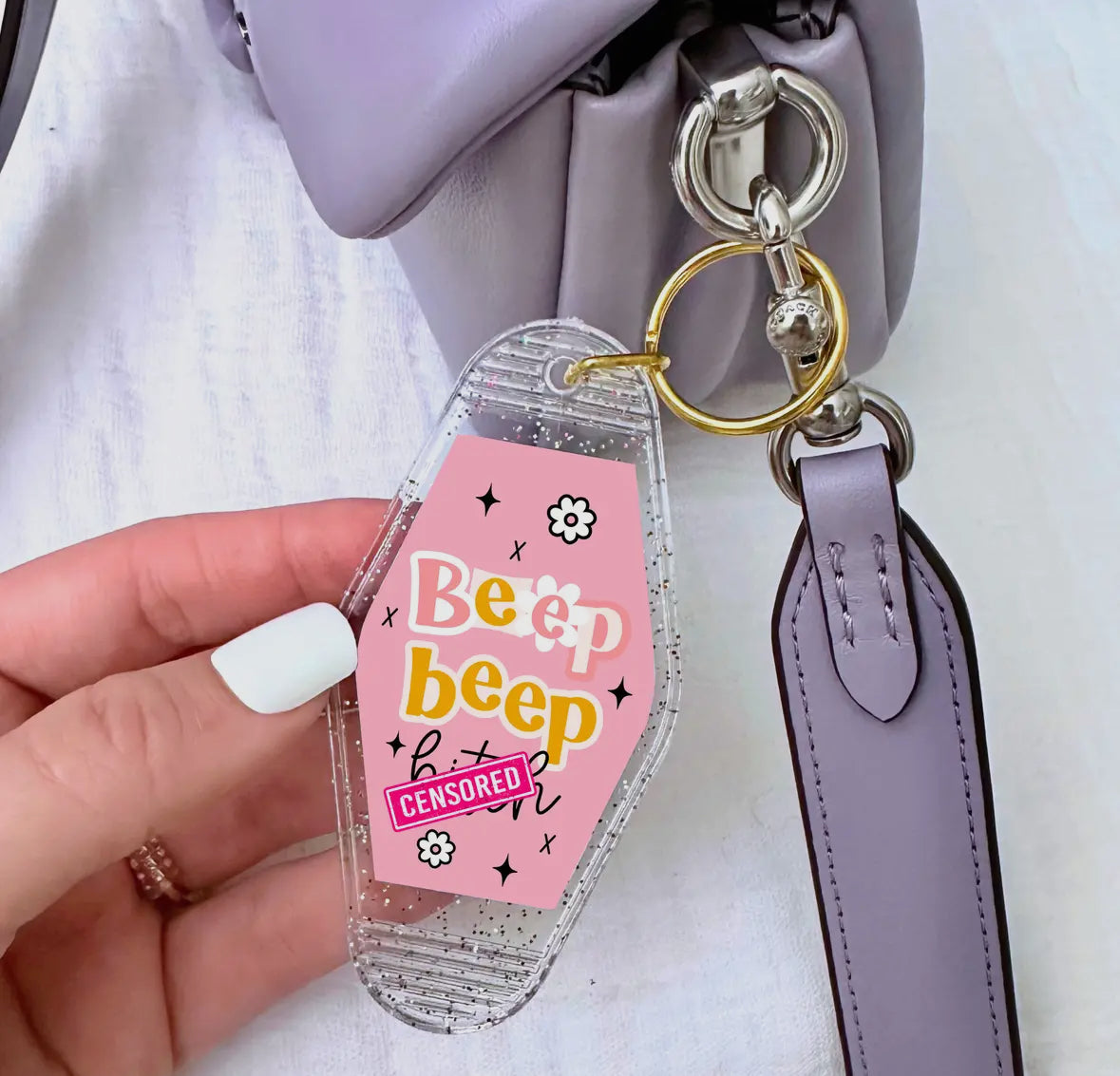 Beep Beep Bitch motel Keychain