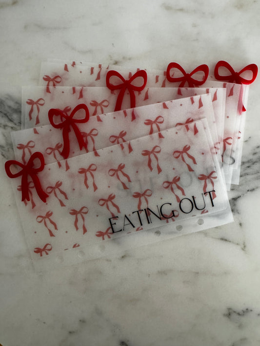 3d Bow divider envelope set of 5