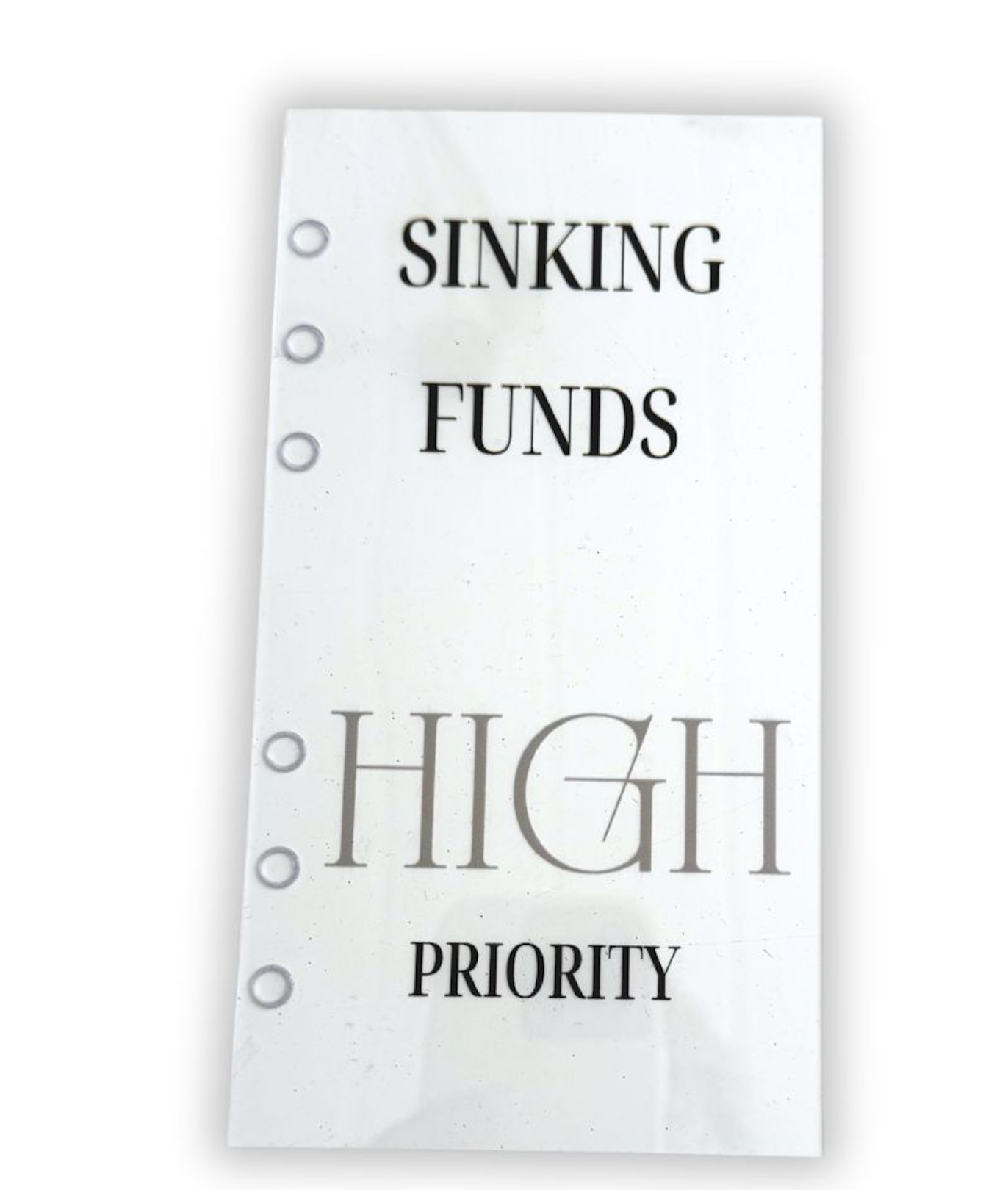 Sinking Fund High Priority A6 Dashboard