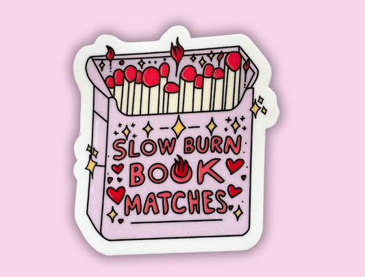 Slow Burn book matches Sticker