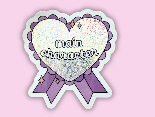 Main Character holographic Sticker