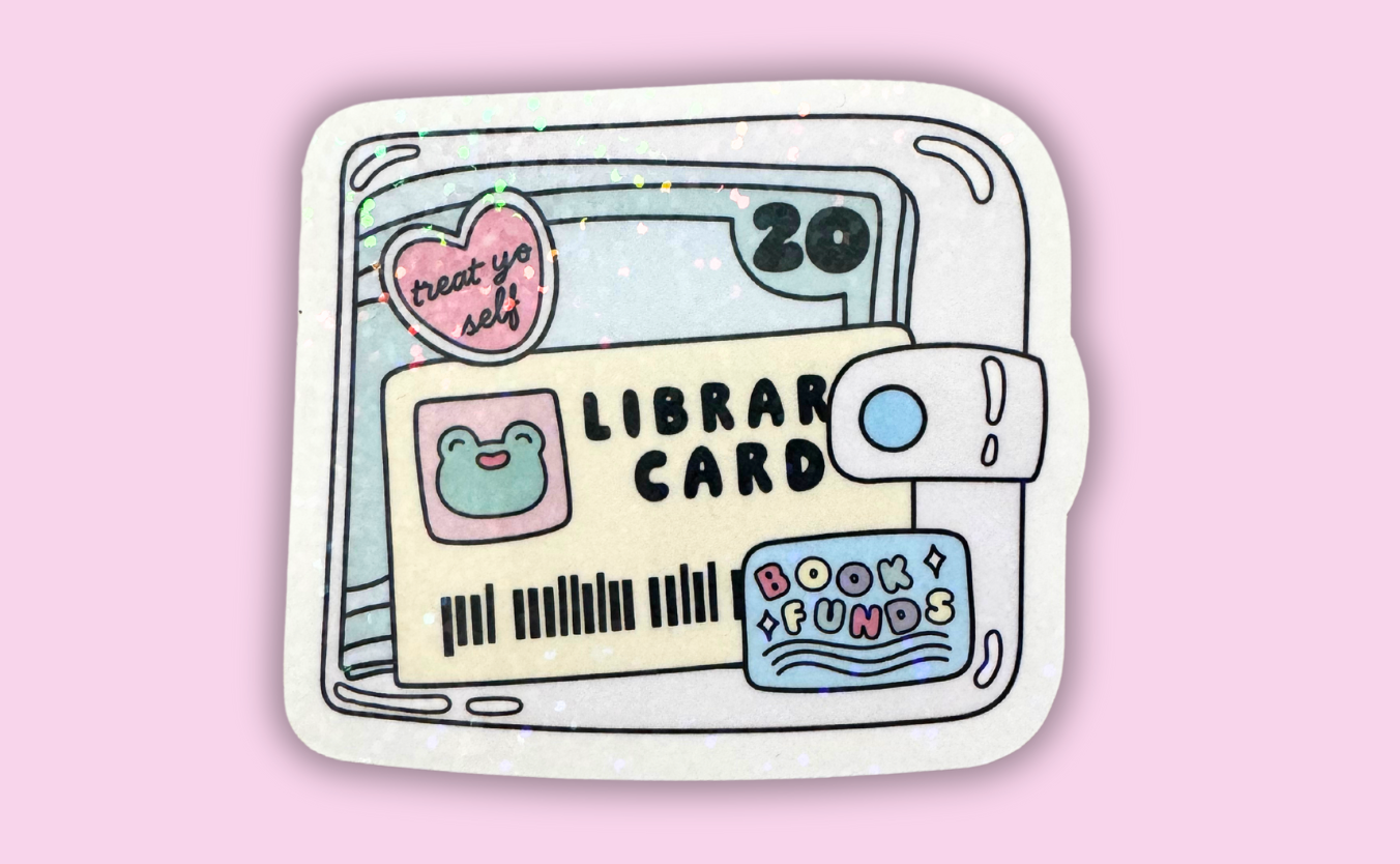 library frog holographic Sticker