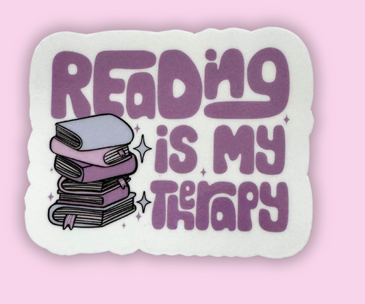 reading is my therapy Sticker