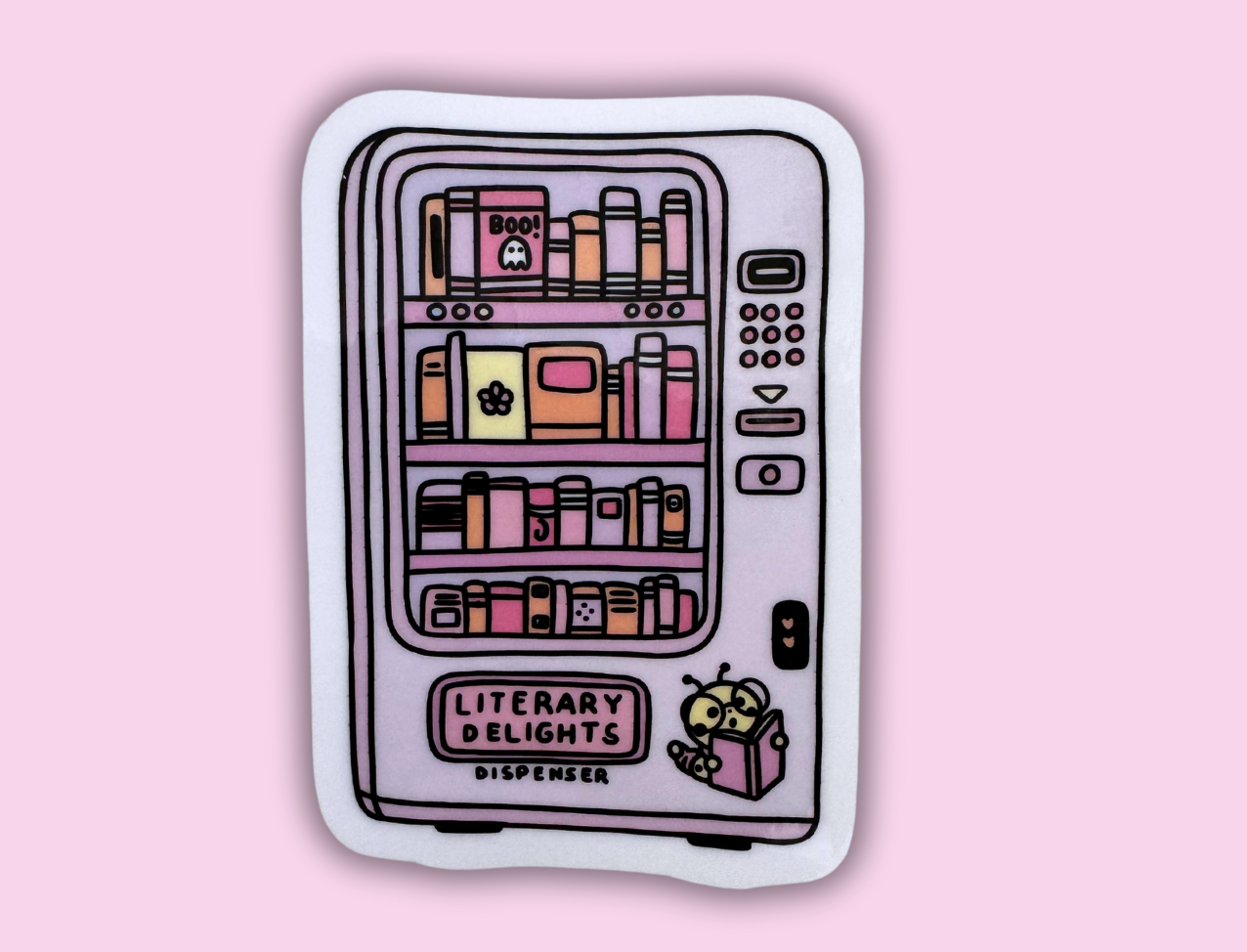 literary Delights Dispenser sticker