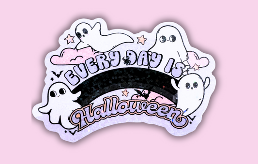 Every Day is halloween glitter sticker