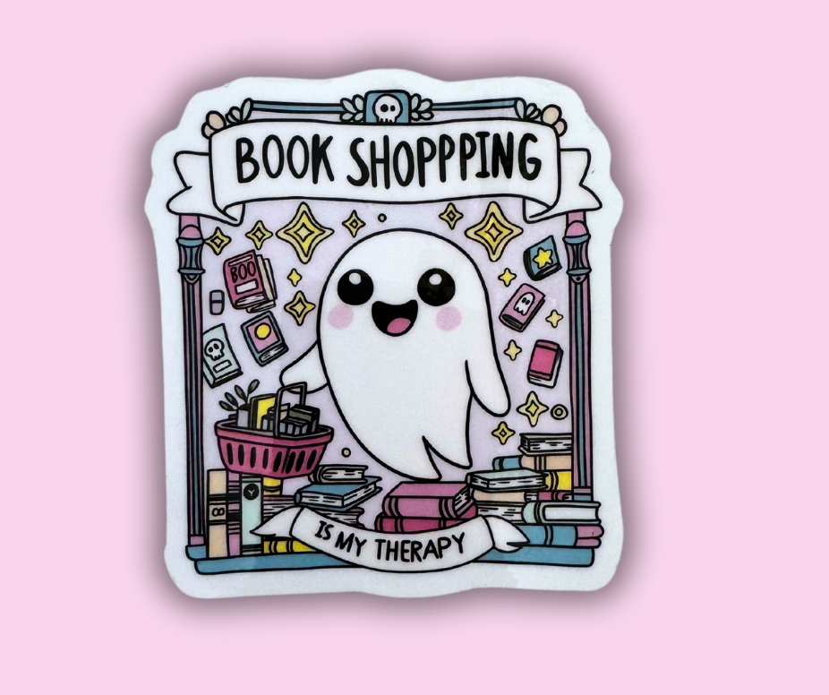 Book Shopping ghost sticker