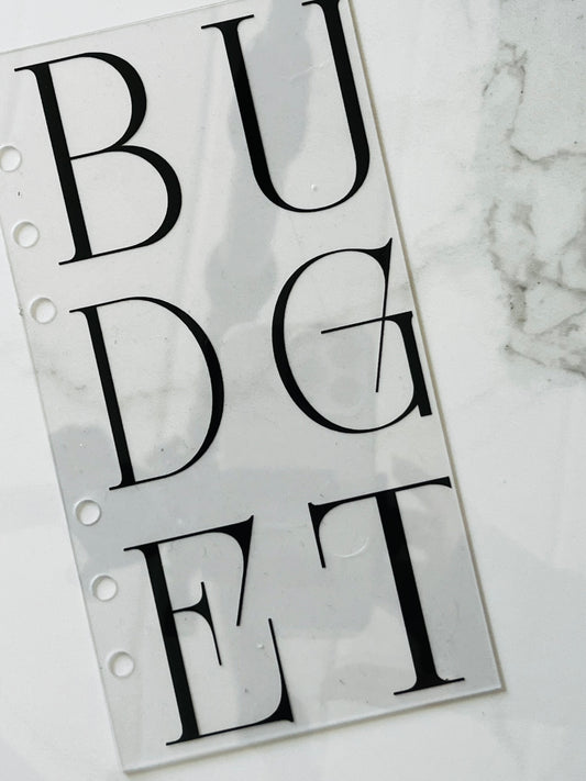 Budget clear dashboard