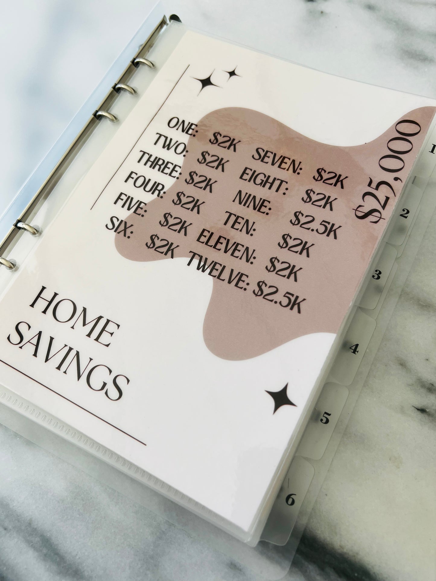 Home A5 savings binder