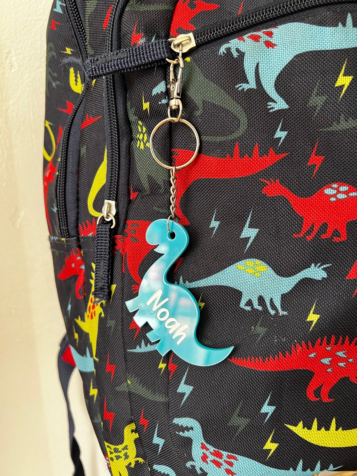 Dinosaur backpack tag / Keychain