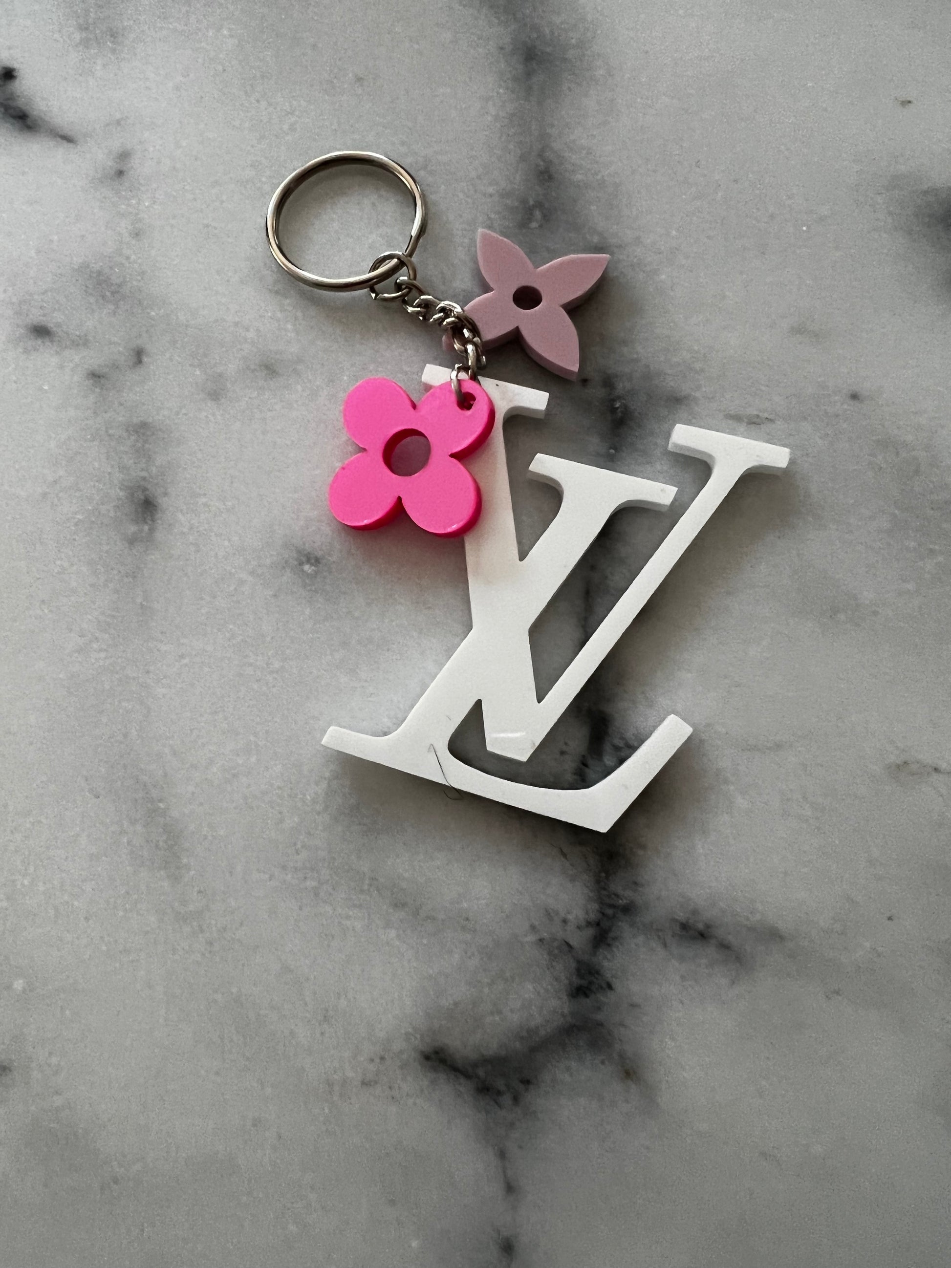 luxedesigns831 LV Keychain Pink